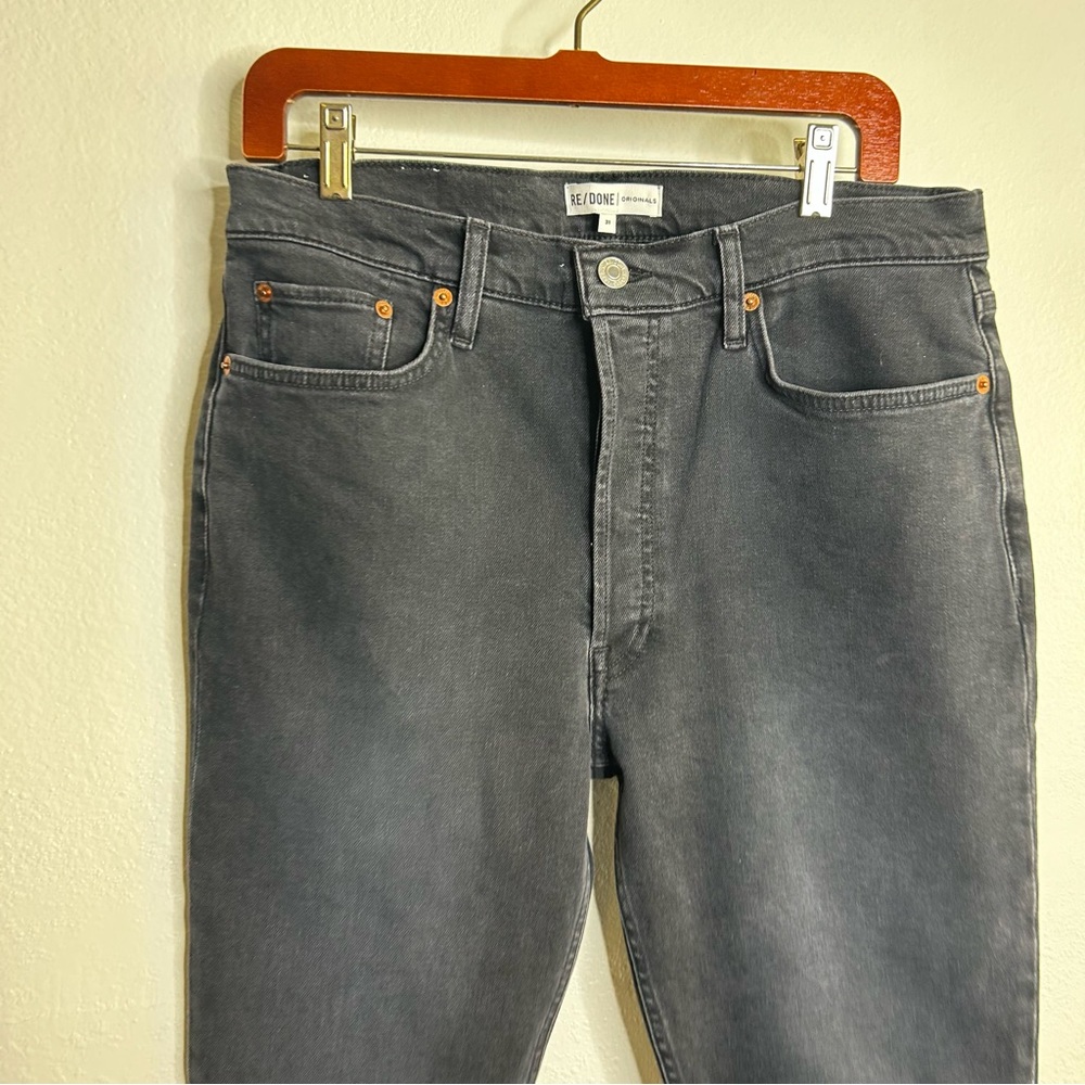 Re/Done Women's Straight Leg Jeans in Black - Picture 14 of 15